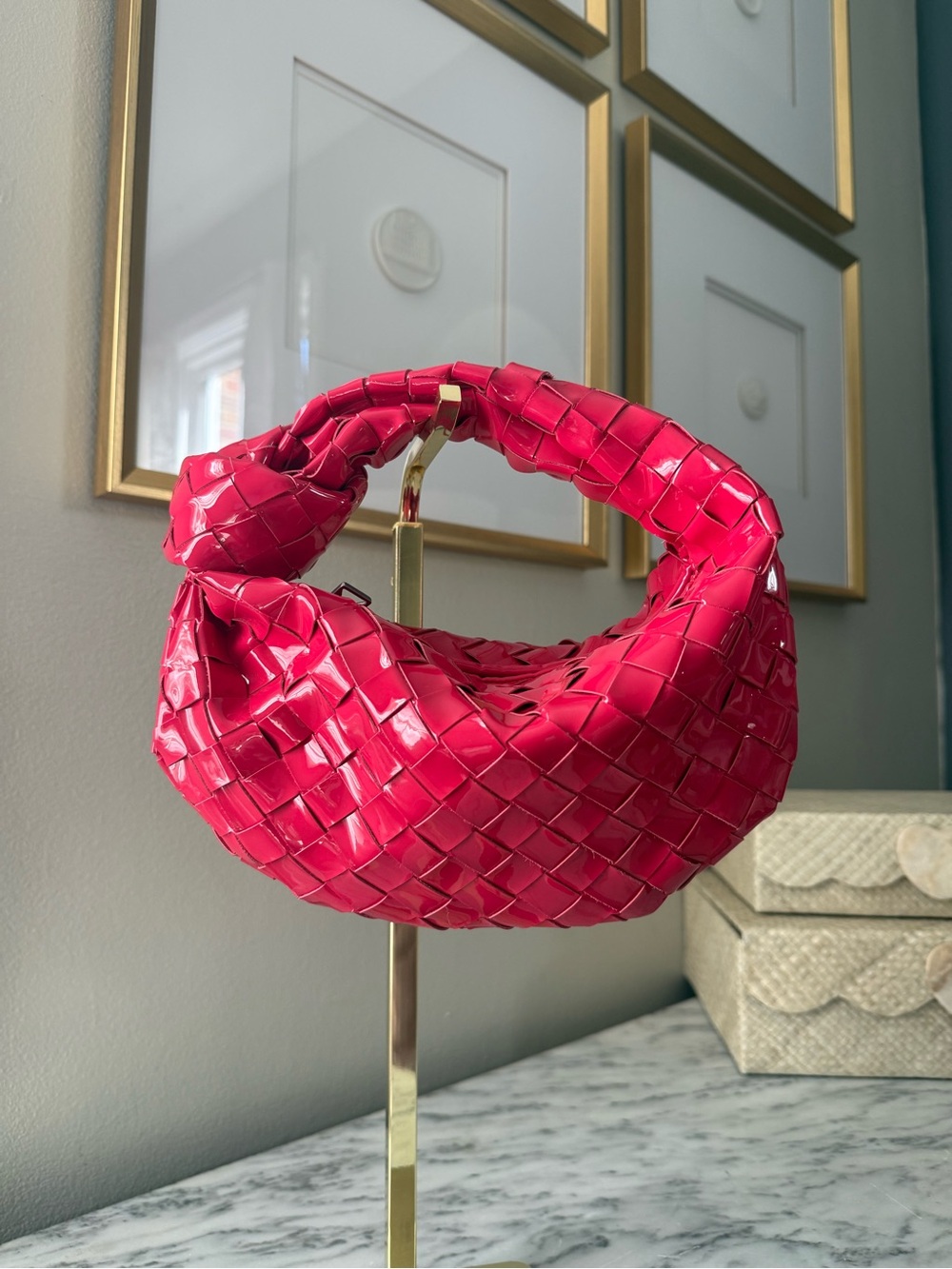 Bottega Veneta mini Jodie Bag in Hot Pink - Women Bags Mini Bags